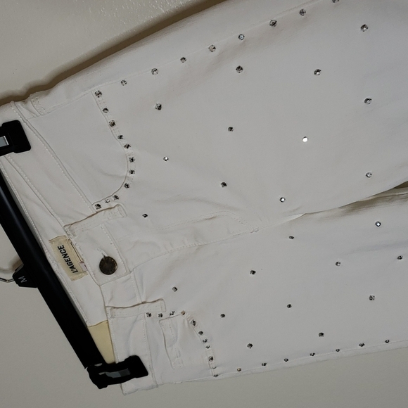 NEW L'AGENCE Margot Hi Rise Skinny Jeans  Crystals Rhinestones Ankle Luxury Chic - Picture 11 of 14